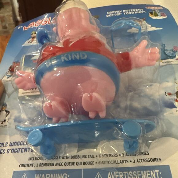 Waggles Figurine Toy and Accessories Smile-n'oink Ages 3+ Pig Skateboard - Picture 13 of 15